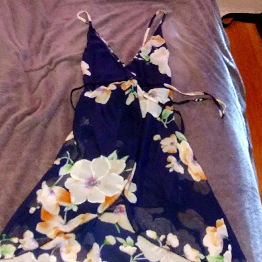 Floral wrap dress